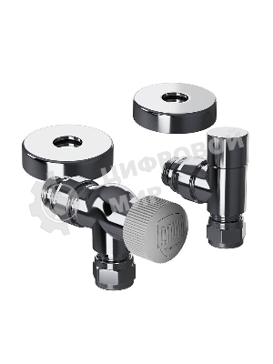 Набор термостатический осевой Royal Thermo Design Pro 15мм М30х1,5 (Хром)