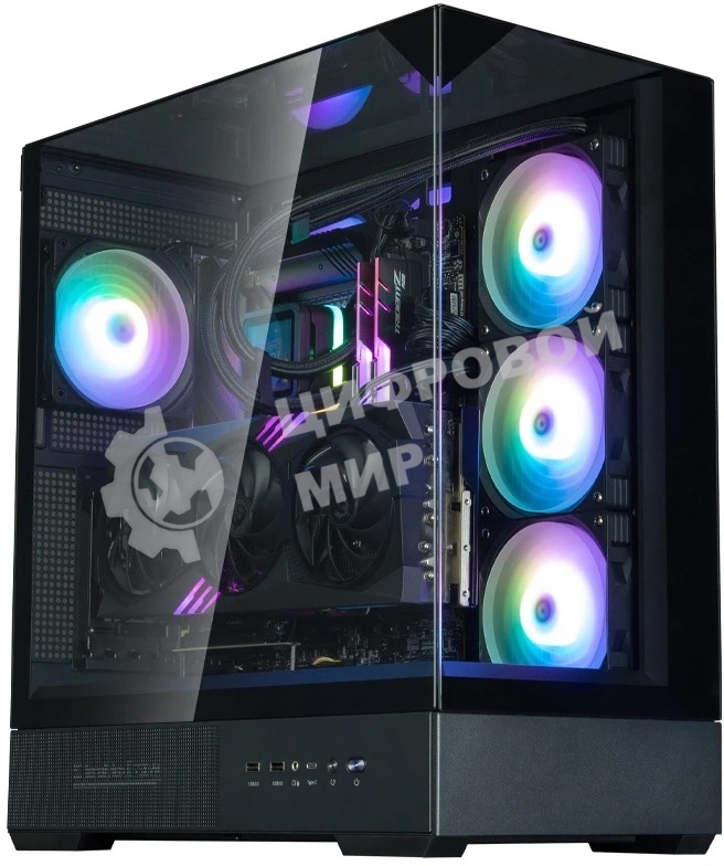 Компьютерный корпус ZALMAN P40 Prism Plus, ATX, черный, WINDOW, 3xCombo (3.5'' or 2.5