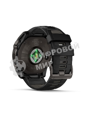 Смарт-часы Garmin Fenix 8 Solar Sapphire титановый угольно-серый DLC, черный 51мм