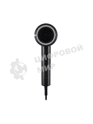 Фен Hyundai H-HDI0777 черный/хром, 1500 Вт, компактный, ионизация