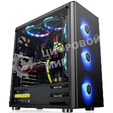 Компьютерный корпус V200 TG RGb CA-1K8-00M1WN-01 Black/Win/SPCC/Tempered Glass*1/120мм RGb Fans*3 + 120мм Standard Fan*1/MB Sync
