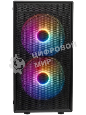 Компьютерный корпус XASTRA A305M 3FRGb Black mATX/Mesh/ tempered glass / 2x140мм + 1x120мм FRGb fans/ A305M-2FC14F-1FC12F