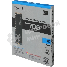 Накопитель SSD Crucial T705 4Tb PCIe Gen5 NVMe M.2 SSD CT4000T705SSD3