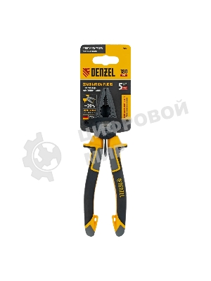 Плоскогубцы комбинированные Denzel 180 мм, трехкомпонентные рукоятки