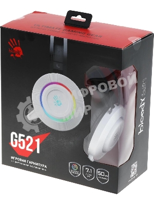 Гарнитура Bloody G521 белый, проводная, подсветка