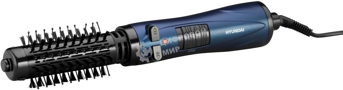 Фен-щётка Hyundai H-HB0110 синий, 1000 Вт, ионизация, 40/50 мм