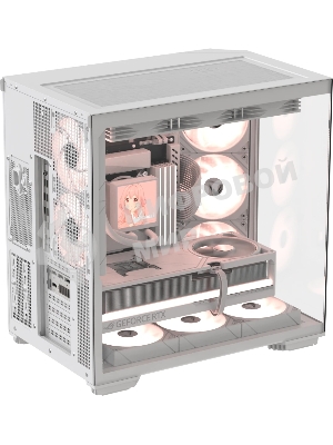 Компьютерный корпус Formula V Line Crystal Z7 PA White, ATX, TYPE-C*1, USB3.0*1, Front+Side Glass, SIDE 3x PERFORMANCE ARGB, REAR 2x PERFORMANCE ARGB