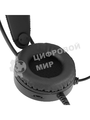 Гарнитура Oklick HS-L300G чёрный, проводная, 3.5 мм, подсветка