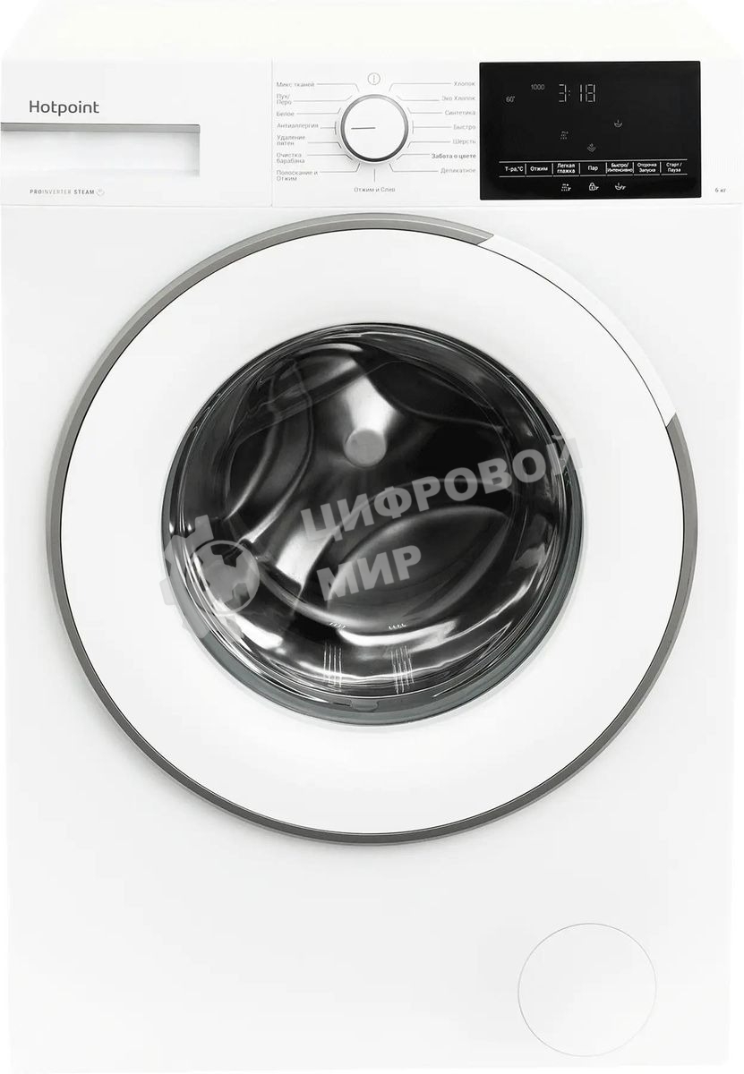 Стиральная машина Hotpoint WSH 6090 VWW белый, загрузка фронтальная, 6 кг, 1000 об/мин, класс: А