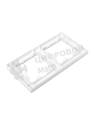 Рамка Эпика 2-местная, белая, пластик