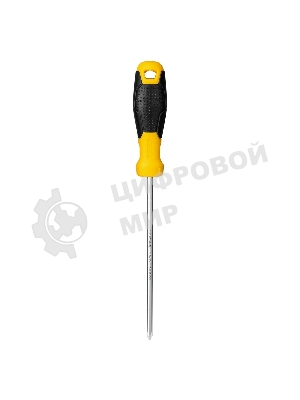 Крестовая отвертка Deli DL635150 PH1x150мм CR-V, Двухкомпонентная ручка. Хромированная.