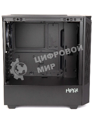 Компьютерный корпус Hiper PB81 черный без БП ATX 3x120мм 2xUSB2.0 2xUSB3.0 audio bott PSU