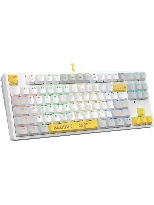 Клавиатура проводная A4Tech Bloody S87 Energy (S87 USB ENERGY WHITE) USB белый/желтый