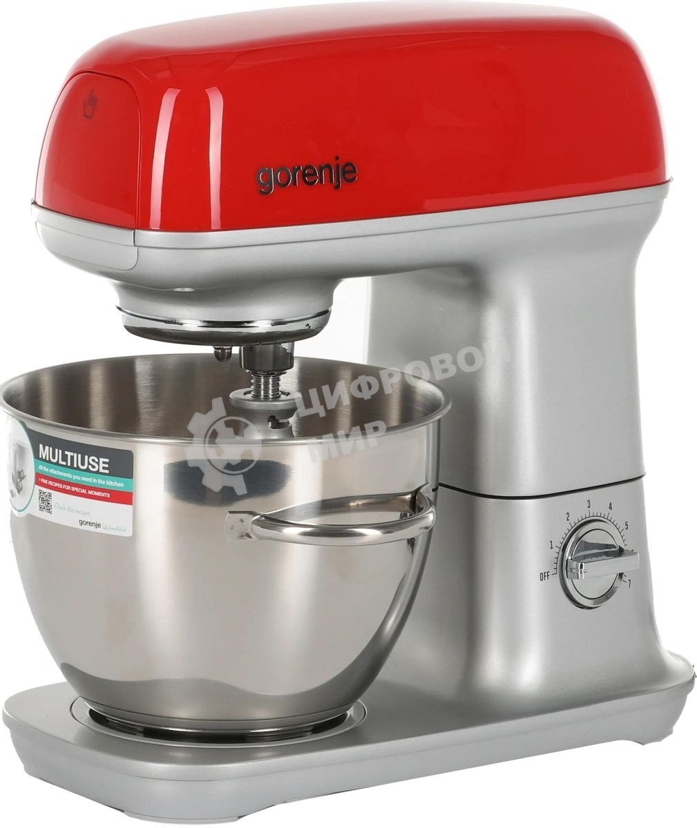 Кухонная машина Gorenje MMC1000RLR планетар.вращ. 1000Вт красный