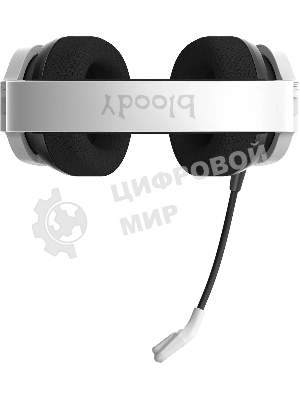 Гарнитура Bloody GR370 белый, беспроводная + проводная, Bluetooth, до 45 ч, подсветка