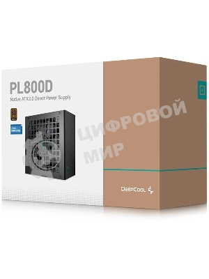 Блок питания Deepcool/GamerStorm PL800D (R-PL800D-FC0B-WDEU-V2), 800Вт, 80 PLUS Bronze, 120мм, черный
