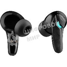 Наушники TWS Defender CyberDots 285 черный, внутриканальные, Bluetooth, светодиодная подсветка, до 4 ч
