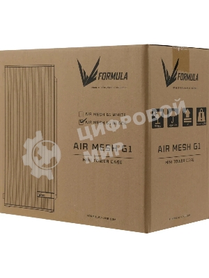 Компьютерный корпус AeroCool/Formula Air Mesh G1 черный без БП mATX 1x80мм 2xUSB 2.0 1xUSB3.1 audio bott PSU