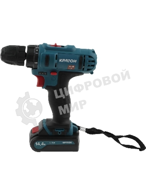 Дрель-шуруповерт Кратон CD-14,4-Li-1,5, 14,4 В, 1,5 Ач, 32 Нм, щеточный