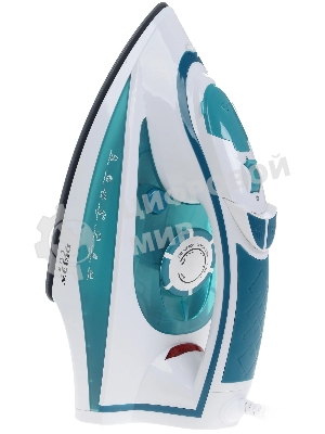 Утюг Delta LUX DL-352 белый с бирюзовым, 2200 Вт, 30 г/мин, 140 г/мин, 300 мл