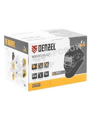 Щиток защитный лицевой (маска сварщика) Denzel F6, см. окно 93х43, Real Color, DIN 5-8/9-13