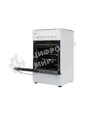 Плита комбинированная Kraft KF-FSK5302EW белый, конфорок 4 газовых, духовка 58 л, 50 см x 85.5 см x 55 см