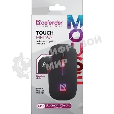 Мышь беспроводная Defender Touch MM-997 черный, 1600 dpi, радиоканал, Bluetooth, USB, кнопки - 4
