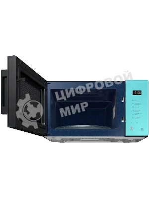 Микроволновая печь Samsung MS23T5018AN/BW голубой, 23 л, 800 Вт, переключатели - сенсор