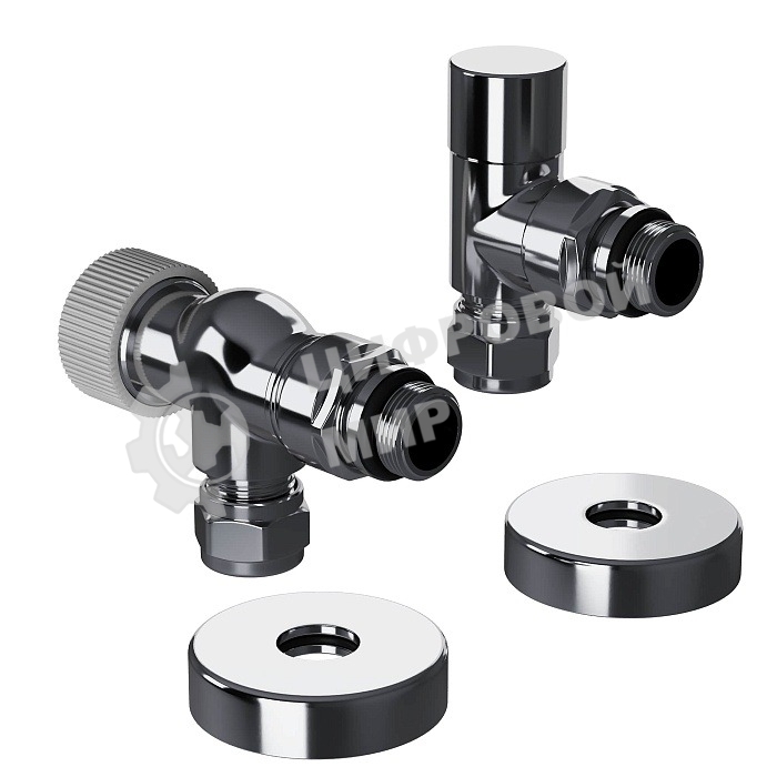 Набор термостатический осевой Royal Thermo Design Pro 15мм М30х1,5 (Хром)