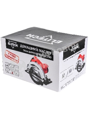 Циркулярная пила (дисковая) Elitech ПД 190 1300Вт (настольная)