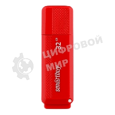 Флешка USB Smartbuy Dock Red (SB32GbDK-R), 32Gb, USB 2.0, R/W 15/5, красный