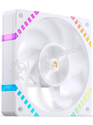 Вентилятор для корпуса JONSBO HF2-120WR Reverse (120x120x25мм, 4-pin PWM, ARGb, 63.3CFM, 29.5dBA, 2200RPM, белый)