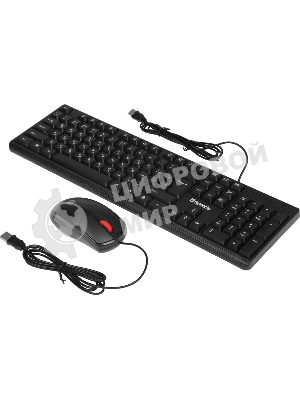 Комплект клавиатура+мышь Defender Line C-511 проводной, USB, 1000 DPI, чёрный