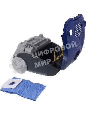 Пылесос Samsung VCC4140V3A синий, 320/1600 Вт, уборка сухая, пылесборник мешок 3 л