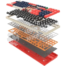 Клавиатура проводная A4Tech Bloody AT98 Proxy Boom USB бежевый/красный