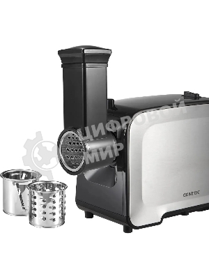 Мясорубка электрическая Centek CT-1604 Комбайн серый, 2200 Вт, 2.2 кг/мин, реверс, защита от перегрузки, насадки - 7