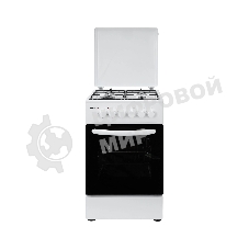 Плита комбинированная Kraft KF-FSK5302EW белый, конфорок 4 газовых, духовка 58 л, 50 см x 85.5 см x 55 см