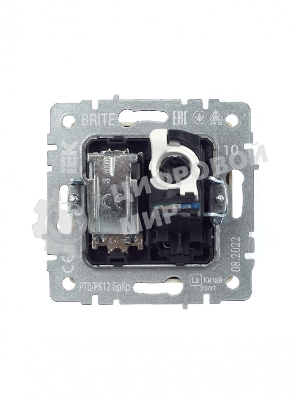 Розетка телевизионная двойная TV+RJ45 IEK BRITE РТВ/РК12-БрКр кат.5E бежевый