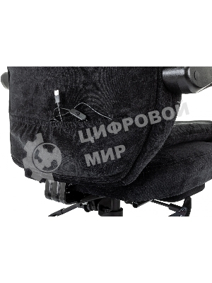 Кресло руководителя Бюрократ T-9950MSG-F Fabric черный Light-20, крестов. пластик, подст. для ног