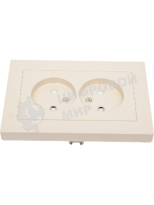 Розетка 2-м СП AtlasDesign 16А IP20 без заземл. защ. шторки в сборе беж. SE ATN000222