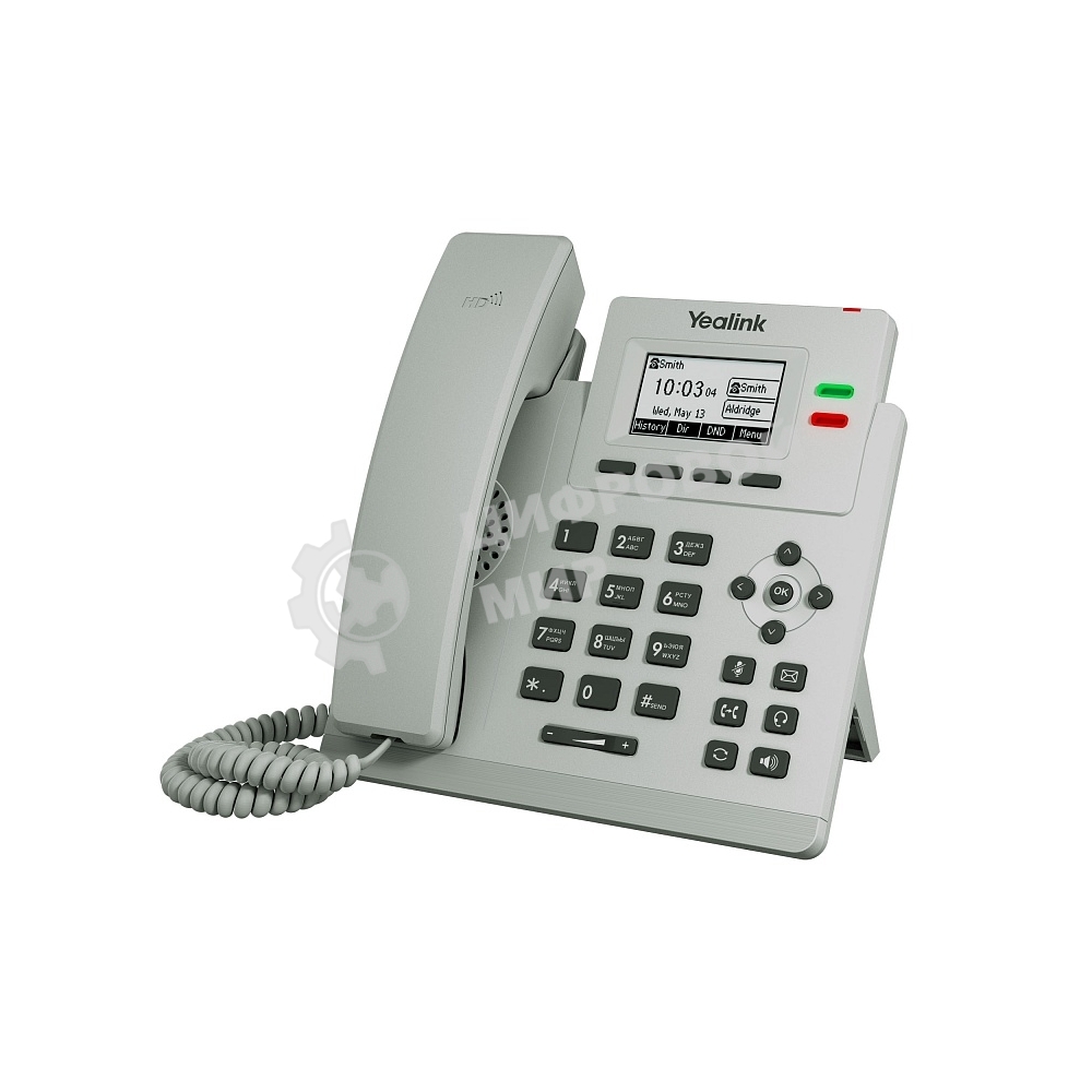 Телефон YEALINK SIP-T31P, светло-серый, 2 аккаунта, PoE, шт