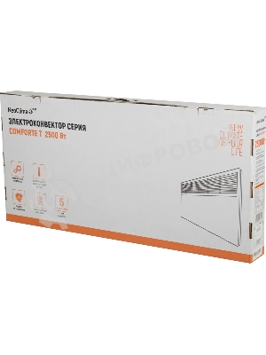 Конвектор электрический Neoclima Comforte T2.5 ЭВНА-2,5/230С2белый, 2500 Вт, 25 м2, термостат