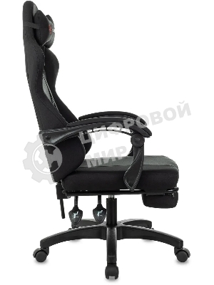 Кресло Zombie Weaver черный, ткань, подголовник, подставка для ног