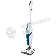 Пылесос вертикальный паровой Kitfort KT-556 белый, питание от сети, 1700 Вт, уборка влажная/сухая/паром, пылесборник 0.4 л