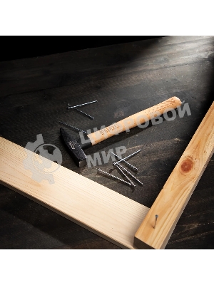 Молоток слесарный Denzel 400 г, кованый квадратный боек, буковая рукоятка