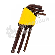 Ключ Deli Набор шестигранных ключей с шаром удлиненных Deli DL230709G 9 шт S2, размеры 1,5,2,2,5,3,4,5,6,8,10мм, пластиковый держатель