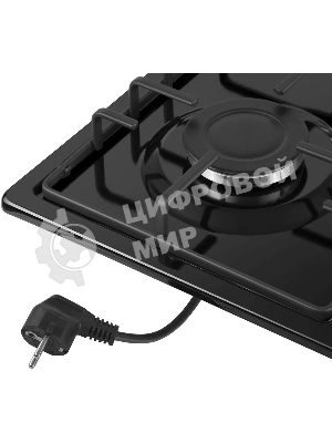 Газовая варочная панель Maunfeld EGHE.64.3STS-EB/G, 4 конфорки, эмалированная сталь, черный