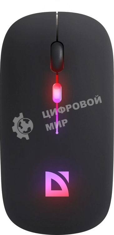 Мышь беспроводная Defender Touch MM-997 черный, 1600 dpi, радиоканал, Bluetooth, USB, кнопки - 4