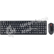 Комплект клавиатура+мышь Defender Line C-511 проводной, USB, 1000 DPI, чёрный