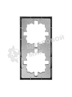 Рамка 2-мест. горизонт. ZIMA серый матовый LEZARD 704-7400-147